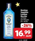 London Dry Gin Angebote von Bombay Sapphire bei Markant Nordwest Osnabrück für 16,99 €