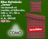 Biber-Bettwäsche "Tartan" von COMO im aktuellen Möbel Mahler Siebenlehn Prospekt