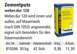 Aktuelles Zementputz Angebot bei Holz Possling in Berlin ab 11,30 €