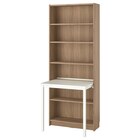 Bücherregal mit Schreibtisch Eichenachbildung/weiß von BILLY im aktuellen IKEA Prospekt für 109,99 €