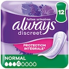 Protection pour fuites urinaires Always discreet - Always en promo chez Colruyt Protection pour fuites urinaires Always discreet - Always dans le catalogue Colruyt