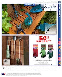 Offre Gants Jardinage dans le catalogue Carrefour du moment à la page 21