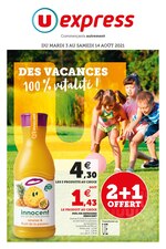 Catalogue U Express à Houdemont, avec 16 pages Prospectus U Express à Houdemont, "Des vacances 100% vitalité !", 16 pages, 03/08/2021 - 14/08/2021