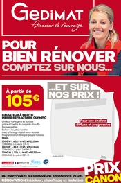Promos Radiateur Électrique dans le catalogue "POUR BIEN RÉNOVER COMPTEZ SUR NOUS…" de Gedimat Radiateur Électrique en promo dans le catalogue Gedimat à la page 1