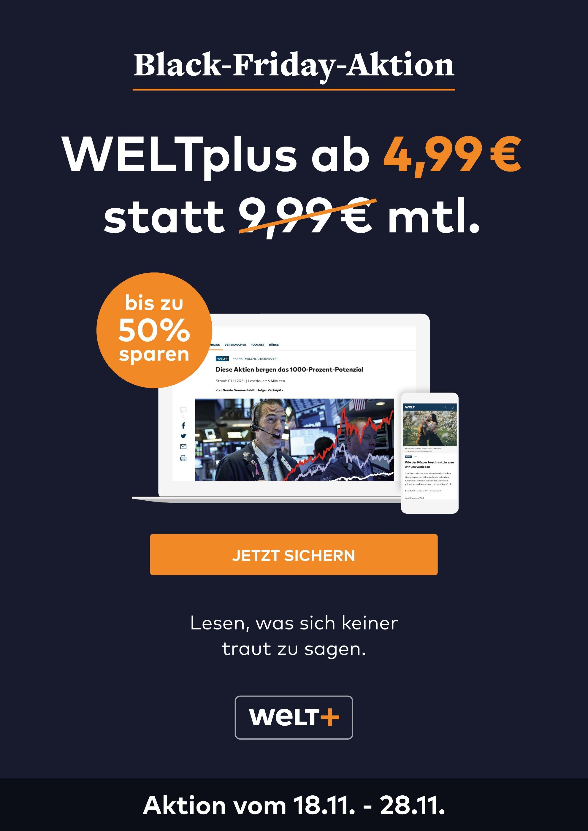 WELTplus Prospekt für Müncheberg mit 3 Seiten WELTplus Prospekt für Müncheberg: "Black-Friday-Aktion", 3 Seiten, 18.11.2021 - 28.11.2021