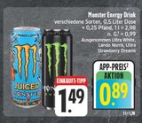 Energy Drink im Angebot bei EDEKA in Hof Energy Drink Angebote von Monster bei EDEKA Hof für 0,89 €