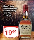 Kentucky Straight Bourbon Whisky Angebote von Maker's Mark bei GLOBUS Neuwied für 19,99 €