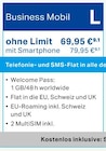 Aktuelles Business Mobil L ohne Limit mit Smartphone Angebot bei Telekom Partner Bührs Melle in Bielefeld ab 69,95 €