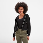 Promo Sweat zippé à capuche court noir femme à 17,99 € dans le catalogue La Halle à Rochefort