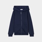 Sweat zippé à capuche et poches bleu marine garçon - La Halle Sweat zippé à capuche et poches bleu marine garçon à 8,99 € dans le catalogue La Halle