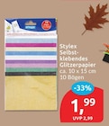 Selbstklebendes Glitzerpapier von Stylex für 1,99 € bei budni im Angebot Selbstklebendes Glitzerpapier von Stylex im aktuellen budni Prospekt