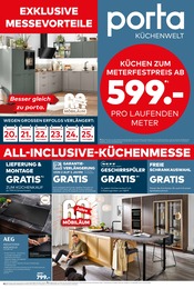 porta Möbel Möbel & Einrichtung Prospekt der aktuellen Woche mit 2 Seiten, gültig von 20.10.2025 bis 25.10.2025, in Hemmingen und Umgebung Aktueller porta Möbel Möbel & Einrichtung Prospekt in Hemmingen und Umgebung, "EXKLUSIVE MESSEVORTEILE" mit 2 Seiten, 20.10.2025 - 25.10.2025