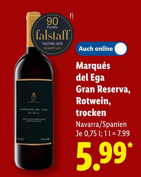 Marqués del Ega Gran Reserva, Rotwein, trocken