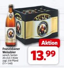 Weissbier im Angebot bei Markant Nordwest in Emden Weissbier Angebote von Franziskaner bei Markant Nordwest Emden für 13,99 €