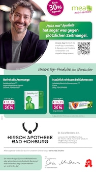 Aktueller mea - meine apotheke Prospekt "Unsere November-Angebote" Seite 1 von 4 Seiten für Bad Homburg