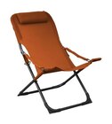 Relax easy sienne coloris orange en aluminium - 127 x 61 x 28,5 cm - BOTANIC® en promo chez Botanic Relax easy sienne coloris orange en aluminium - 127 x 61 x 28,5 cm - BOTANIC® dans le catalogue Botanic