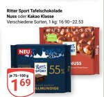 Aktuelle Ritter Sport Angebote bei GLOBUS in Ludwigshafen (Rhein) Aktuelles Tafelschokolade Nuss Angebot bei GLOBUS in Ludwigshafen (Rhein) ab 1,69 €