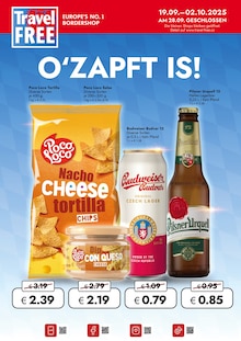 Aktueller Travel FREE Prospekt "O'ZAPFT IS!" Seite 1 von 9 Seiten für Philippsreut