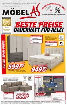 Möbel AS Prospekt BESTE PREISE DAUERHAFT FÜR ALLE mit 16 Seiten