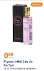 Mini Eau de Parfum im Angebot bei Action in Wermelskirchen Mini Eau de Parfum Angebote von Figenzi bei Action Wermelskirchen für 0,89 €