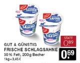 Frische Schlagsahne im Angebot bei EDEKA in Bottrop Frische Schlagsahne Angebote von Gut & Günstig bei EDEKA Bottrop für 0,69 €