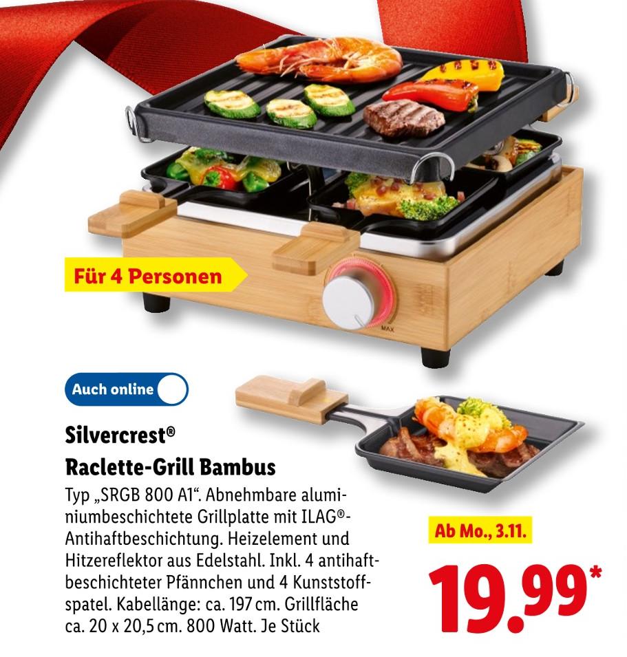 Raclette-Grill Bambus