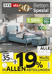 Boxspringbett im XXXLutz Möbelhäuser Prospekt in Recklinghausen Aktueller XXXLutz Möbelhäuser Prospekt mit Boxspringbett, "Betten Spezial", Seite 1