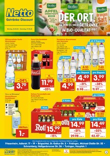 Coca Cola im Netto Marken-Discount Prospekt "DER ORT, AN DEM DU IMMER AUSGEZEICHNETE PREISE FINDEST." mit 2 Seiten (Lahr (Schwarzwald))