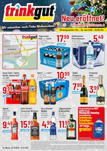 Trinkgut Prospekt Neueröffnung mit 4 Seiten