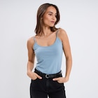 Débardeur coton bretelles réglables gris femme - La Halle Débardeur coton bretelles réglables gris femme à 3,99 € dans le catalogue La Halle