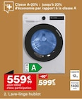Lave-linge hublot BR 412BL8-S - Candy en promo chez But Lave-linge hublot BR 412BL8-S - Candy dans le catalogue But