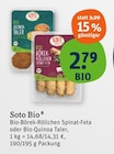 Bio-Börek-Röllchen Spinat-Feta im tegut Prospekt Bio-Börek-Röllchen Spinat-Feta von Soto Bio im aktuellen tegut Prospekt für 2,79 €