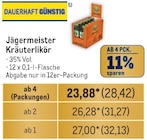 Kräuterlikör Angebote von Jägermeister bei Metro Kassel für 32,13 €