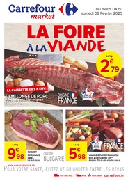 Catalogue Carrefour Market "LA FOIRE À LA VIANDE" à Castelnau-de-Lévis et alentours, 4 pages, 04/02/2025 - 08/02/2025