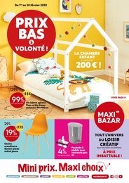 Maxi Bazar Catalogue "Prix bas à volonté", 16 pages, Écully,  01/02/2023 - 28/02/2023