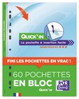 Bloc 60 pochettes perforées A4 Quick'In - Oxford en promo chez Intermarché Super Bourges à 3,50 €