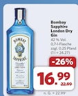 London Dry Gin Angebote von Bombay Sapphire bei combi Aurich für 16,99 €