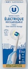 Brosse à dents électrique rechargeable - U en promo chez Super U Châtellerault à 15,19 €