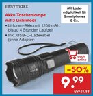 Akku-Taschenlampe mit 3 Lichtmodi Angebote von EASYmaxx bei Netto Marken-Discount Gifhorn für 9,99 €