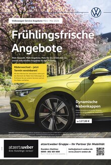 Aktueller Volkswagen Prospekt "Frühlingsfrische Angebote" Seite 1 von 1 Seite für Großenlüder
