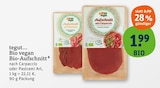 Aktuelle Rindfleisch Angebote bei tegut in Jena Aktuelles Bio vegan Bio-Aufschnitt Angebot bei tegut in Jena ab 1,99 €