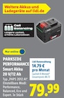 Aktuelles Smart Akku 20 V/12 Ah Angebot bei Lidl in Erfurt ab 79,99 €