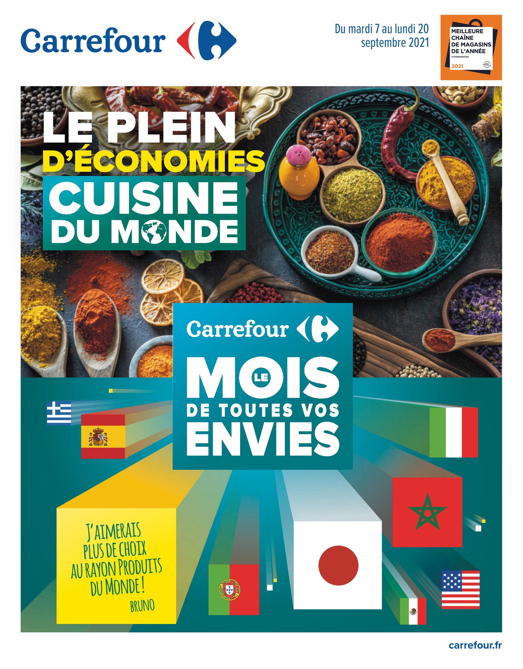 Catalogue Carrefour à Lille, avec 24 pages Prospectus Carrefour à Lille, "Le plein d'économies", 24 pages, 07/09/2021 - 20/09/2021