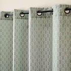 Rideau imprimé feuillage vert sauge 140x260 en promo chez Décor Discount Rideau imprimé feuillage vert sauge 140x260 dans le catalogue Décor Discount