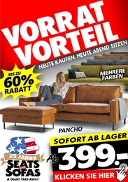 Aktueller Seats and Sofas Prospekt, "VORRAT VORTEIL", mit Angeboten der Woche, gültig von 20.04.2024 bis 20.04.2024