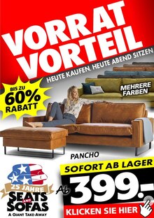 Seats and Sofas Prospekt VORRAT VORTEIL mit  Seite