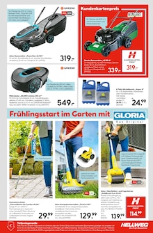 Rasenmäher im Hellweg Prospekt "Die Profi-Baumärkte" mit 28 Seiten (Osnabrück)