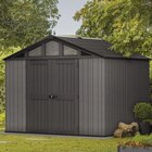 Castorama Mérignac - Promo Abri de jardin Stronghold en résine coloris gris anthracite imitation bois - surface extérieure hors tout 7,41 m² - KETER Promo Abri de jardin Stronghold en résine coloris gris anthracite imitation bois - surface extérieure hors tout 7,41 m² - KETER à 969,90 € dans le catalogue Castorama à Mérignac