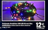 Guirlande d'extérieur 100 LED fil vert 10m à 12,99 € dans le catalogue Maxi Bazar