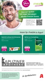 mea - meine apotheke Apotheken Prospekt der aktuellen Woche mit 4 Seiten, gültig von 01.08.2026 bis 31.08.2026, in Wolnzach und Umgebung Aktueller mea - meine apotheke Apotheken Prospekt in Wolnzach und Umgebung, "Unsere August-Angebote" mit 4 Seiten, 01.08.2026 - 31.08.2026